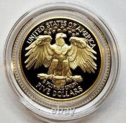 1999-W WASHINGTON 200th ANNIVERSARY 2-COIN $5 GOLD PROOF & UNC SET WITH OGP