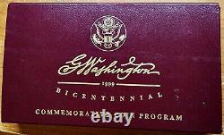 1999-W WASHINGTON 200th ANNIVERSARY 2-COIN $5 GOLD PROOF & UNC SET WITH OGP