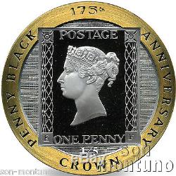 1/5 OZ GOLD PROOF COIN 2015 Isle of Man 175th Anniversary Penny Black Stamp