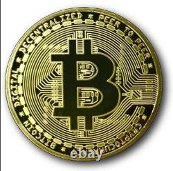 1 Gold Bitcoin Crypto Coin Commemorative