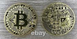 1 Gold Bitcoin Crypto Coin Commemorative