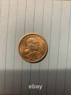 2000 D Sacagawea One Dollar Coin US Liberty Gold Color