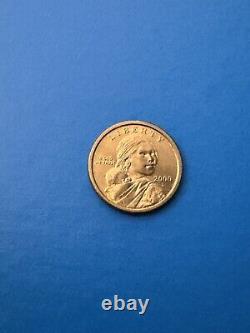 2000 D Sacagawea One Dollar Coin US Liberty Gold Color