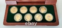 2000 Gold Sydney Olympics 8 Coin PROOF Complete Set with Jarrah Wood Box & COA
