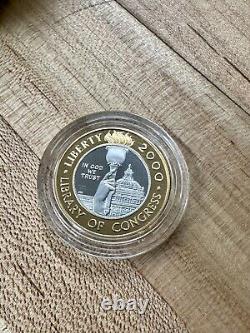 2000 Library of Congress $10 Bimetallic Gold & Platinum Proof Coin