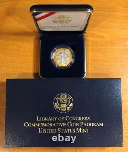 2000 Library of Congress BU $10 Bimetallic Gold & Platinum Coin withCOA & OGP