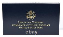 2000 Library of Congress Bimetallic Ten Dollar Gold & Platinum Proof coin withCOA
