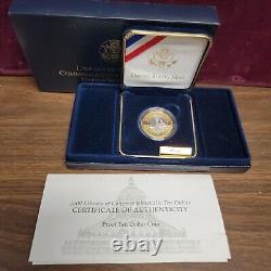 2000 Library of Congress Commemorative Proof $10 Bimetallic Gold & Platinum Coin