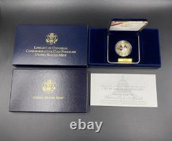 2000 Library of Congress Commemorative Proof $10 Bimetallic Gold & Platinum Coin