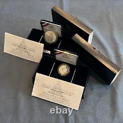 2000 Library of Congress Proof $10 Bimetallic & Silver Dollar withCOA's