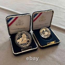 2000 Library of Congress Proof $10 Bimetallic & Silver Dollar withCOA's