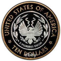 2000 Library of Congress Ten Dollar Bimetallic Coin Graded PR 70 DCAM