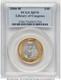 2000-w $10 Library Of Congress Bi-metallic Gold 0.2509 Oz And Platinum 0.2509 Oz
