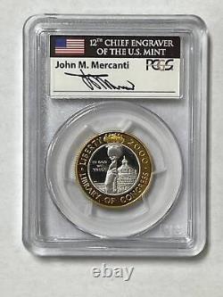 2000 W $10 Library of Congress Bimetallic Gold & Platinum PCGS PR-69 Mercanti