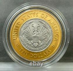 2000-W $10 Library of Congress Coin Bi-Metallic UNCIRCULATED Gold/Platinum BU