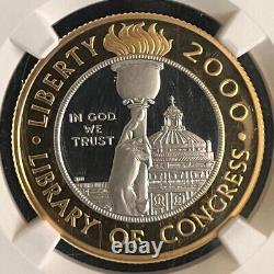 2000 W $10 Library of Congress Gold & Platinum NGC PF70 Mercanti