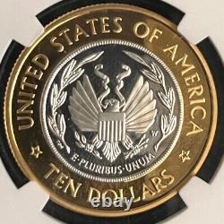 2000 W $10 Library of Congress Gold & Platinum NGC PF70 Mercanti