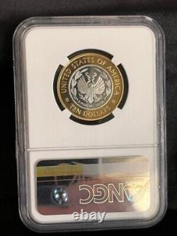 2000 W $10 Library of Congress Gold & Platinum NGC PF70 Mercanti