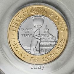 2000-W $10 Library of Congress PCGS MS69 Quarter Ounce each GOLD & PLATINUM obh