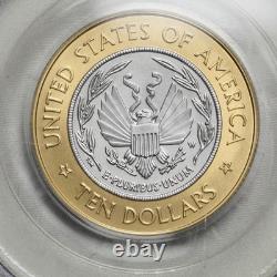 2000-W $10 Library of Congress PCGS MS69 Quarter Ounce each GOLD & PLATINUM obh
