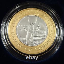 2000 W BU Bimetallic Gold & Platinum Congress Commemorative US Coin #46718L