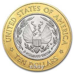 2000-W Gold/Platinum $10 Commem Library of Congress BU (Box/COA)
