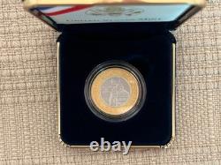 2000 W Library of Congress Bimetallic $10 Commemorative Coin in OGP & with COA