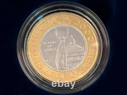 2000 W Library of Congress Bimetallic $10 Commemorative Coin in OGP & with COA
