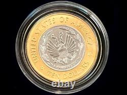 2000 W Library of Congress Bimetallic $10 Commemorative Coin in OGP & with COA