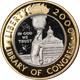 2000-w Library Of Congress Commem Bimetallic $10 Proof Coin Blemish Cap