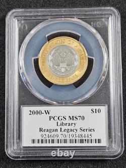 2000-W Library of Congress Commemorative $10 Bimetallic Gold Platinum PCGS MS70
