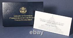 2000-W Library of Congress Commemorative Bimetallic $10 Proof Coin OGP & COA