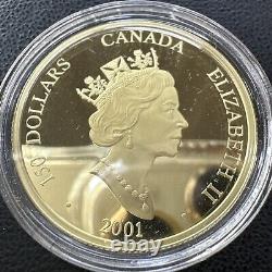 2001 $150 Canada Lunar Year of the Snake Hologram Gold Coin With OGP. 2855 Troy Oz