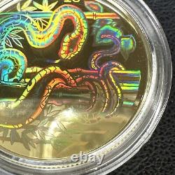 2001 $150 Canada Lunar Year of the Snake Hologram Gold Coin With OGP. 2855 Troy Oz