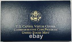 2001 Capitol Visitor Center UNC $5 Gold Five Dollar Commem Coin w Box & COA DGH