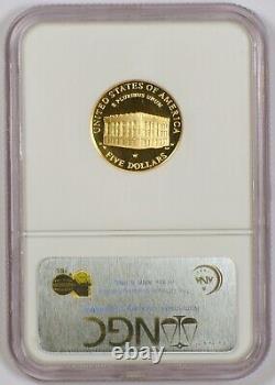 2001-W $5 Capitol Visitor Center Commem Proof Gold Coin, NGC PF70 Ultra Cameo