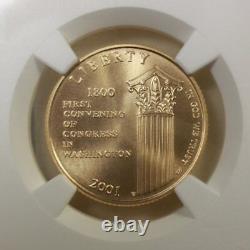 2001 W Capitol $5 Gold NGC MS70 Rev Tye's Stache #4019700