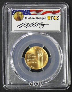 2001-W MS-70 Michael Reagan Signed $5 Gold Capitol Visitor Center Commem PCGS