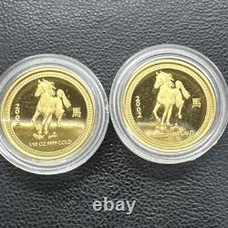 2002 1/10 Oz GOLD PROOF COIN $15 Australia YEAR OF THE HORSE Series 1 VERY RARE