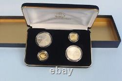 2002 Olympic Commemorative 4 Coin Proof Set Gold Silver Winter Games COA