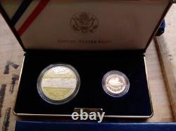 2002 Salt Lake Commemorative Coin Set gold silver Olympic Winter Games box USA