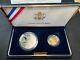 2002 Salt Lake Olympic 2 Coin Set $5 Proof Gold, $1 Proof Silver With Coa & Ogp