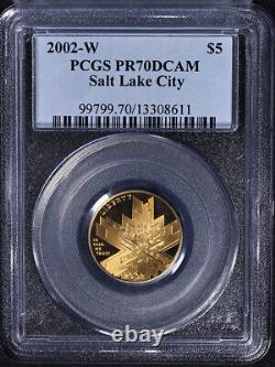2002-W Salt Lake City Commemorative Gold $5 PCGS PR70 DCAM STOCK