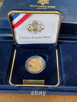2002-W Salt Lake City OLYMPIC Winter Games $5 GOLD Commemorative PROOF COIN