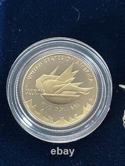 2002-W Salt Lake City OLYMPIC Winter Games $5 GOLD Commemorative PROOF COIN