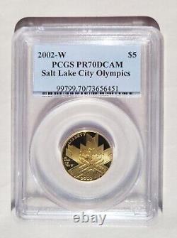 2002-W Salt Lake City Olympics $5 Gold Five Dollar Proof Commem. PR70DCAM PCGS