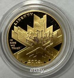 2002-W Salt Lake City Winter Olympics Proof $5 Gold Coin, FB/C