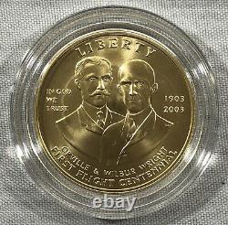 2003 $10 First Flight Uncirculated Gold Commem. With OGP