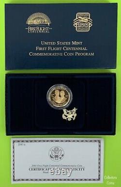 2003 W First Flight Centennial Commemorative Gold Proof $10 Coin (. 49 oz) wOGP