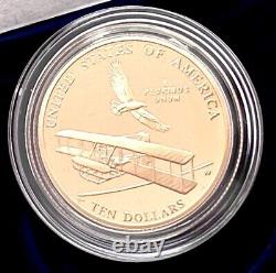 2003-W First Flight Centennial Commemorative Gold Proof $10 Coin OGP